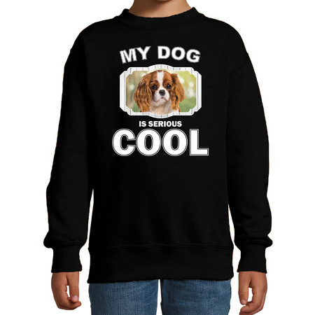 Charles spaniel sweater my dog is serious cool black for children