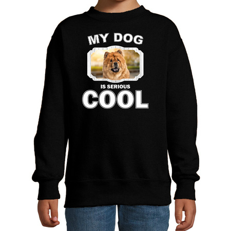 Chow chow sweater my dog is serious cool black for children