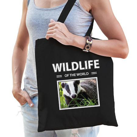 Badger bag wildlife of the world black 