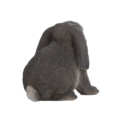 Garden statue grey lop ear rabbit 15 cm