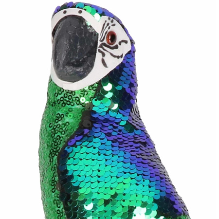 Decoris Decoratie vogel papegaai - groen - 40 cm - kunststof