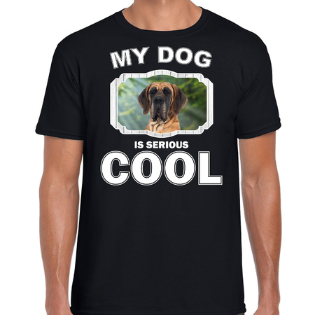Danish dog dog t-shirt my dog is serious cool black for men