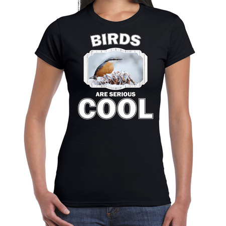 Animal nuthatches are cool t-shirt black for women