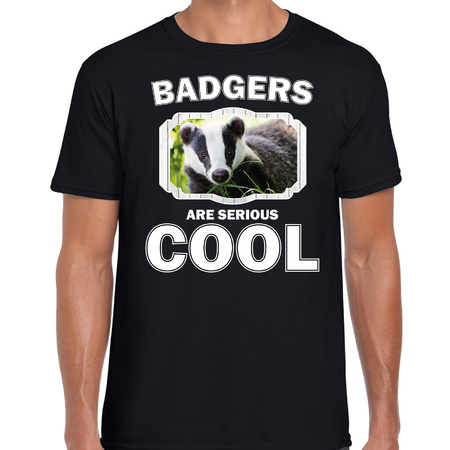 Animal badgers are cool t-shirt black for men