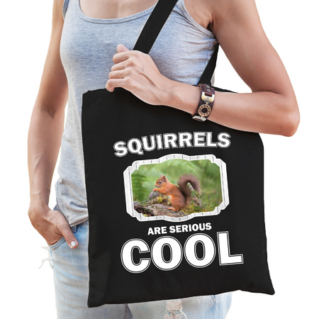Animal squirrels are cool bag black 