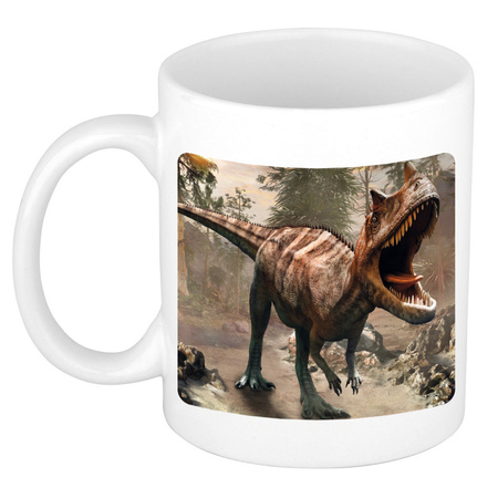 Foto mok carnotaurus dinosaurus mok / beker 300 ml - Cadeau dinosaurussen liefhebber