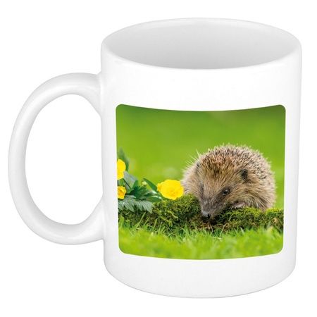 Animal photo mug hedgehogs 300 ml
