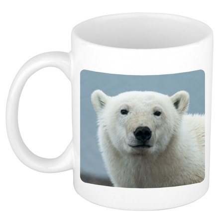 Foto mok grote ijsbeer mok / beker 300 ml - Cadeau ijsberen liefhebber
