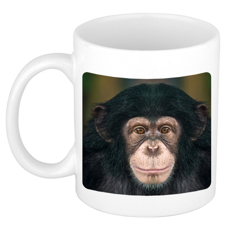 Animal photo mug chimpanzees 300 ml