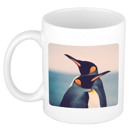 Animal photo mug penguins 300 ml