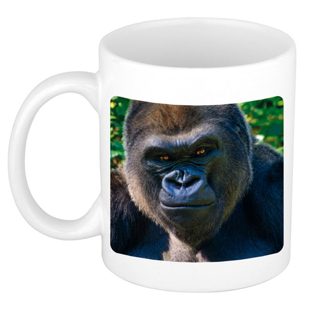Foto mok stoere gorilla mok / beker 300 ml - Cadeau gorilla apen liefhebber