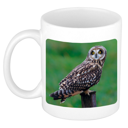 Animal photo mug short eared owls 300 ml