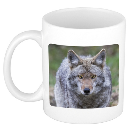 Animal photo mug wolfs 300 ml