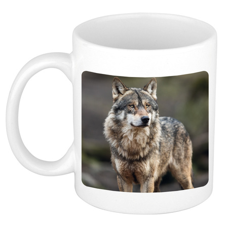 Animal photo mug wolves 300 ml