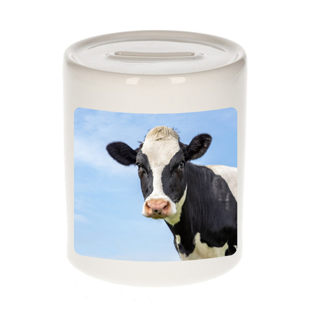 Foto koe spaarpot 9 cm - Cadeau koeien liefhebber