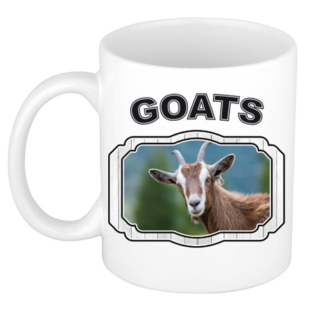 Animal goats mug / cup white 300 ml