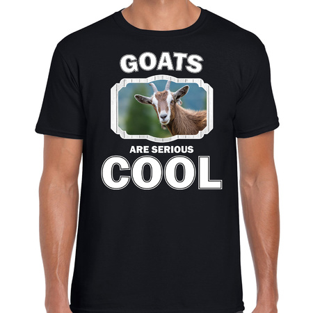 Animal goats are cool t-shirt black for men