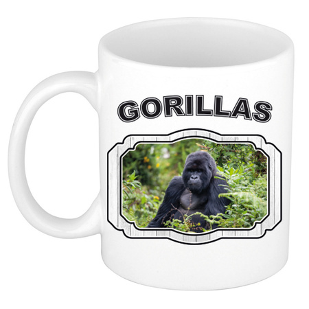 Animal gorillas mug / cup white 300 ml
