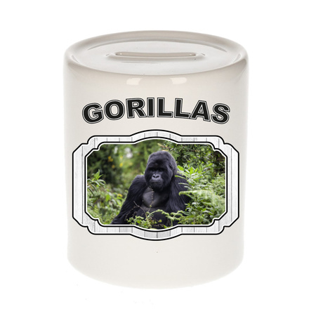Animal gorillas money box white 300 ml
