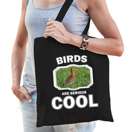 Animal black tailed godwit birds are cool bag black 