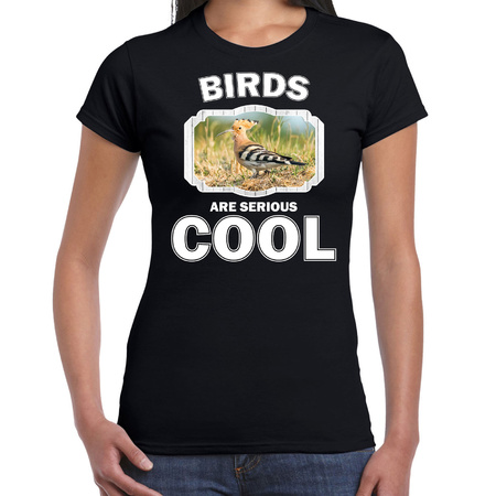 T-shirt birds are serious cool zwart dames - vogels/ hop vogel shirt