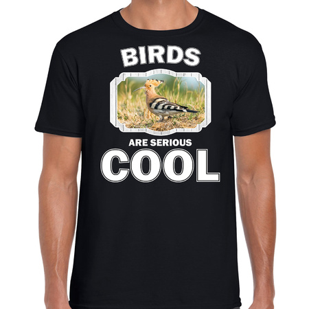 T-shirt birds are serious cool zwart heren - vogels/ hop vogel shirt