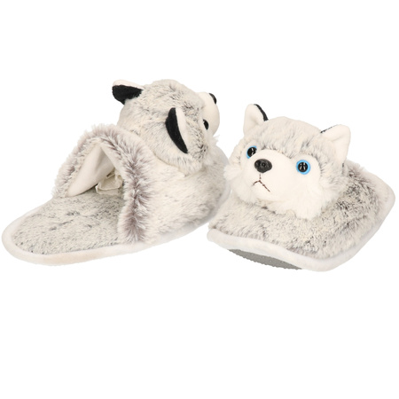 Animals husky dog slippers for kids
