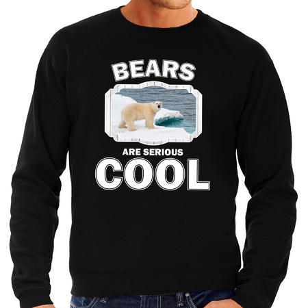 Sweater bears are serious cool zwart heren - ijsberen/ ijsbeer trui