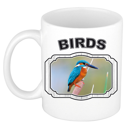 Animal kingfisher birds mug / cup white 300 ml