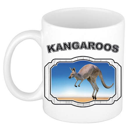 Animal kangaroos mug / cup white 300 ml