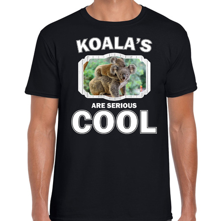 Animal koala bear are cool t-shirt black for men
