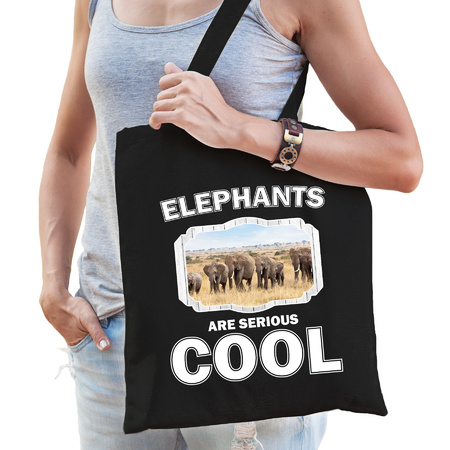 Animal elephants are cool bag black 