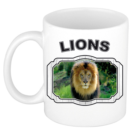 Animal lions mug / cup white 300 ml