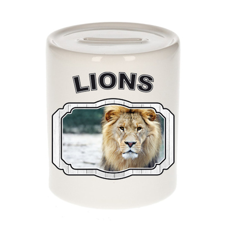 Animal lions money box white 300 ml