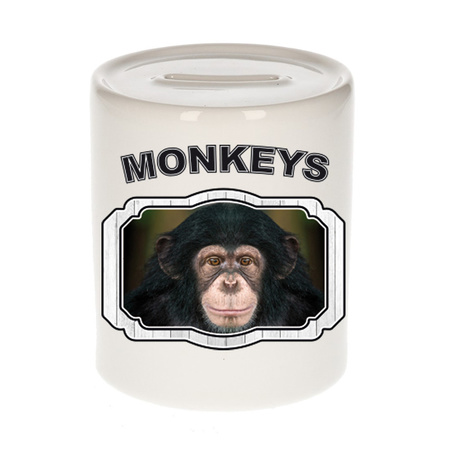 Dieren liefhebber leuke chimpansee spaarpot - apen cadeau
