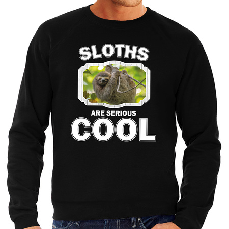 Sweater sloths are serious cool zwart heren - luiaards/ luiaard trui