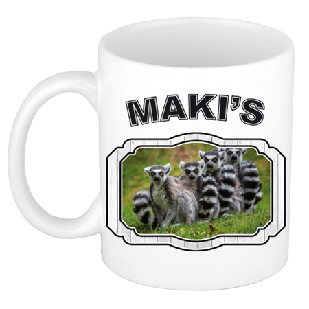 Animal makis mug / cup white 300 ml