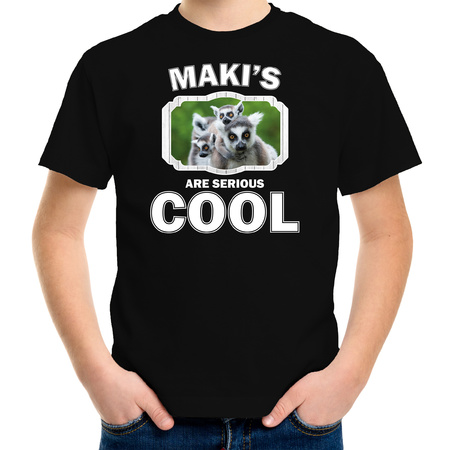 Animal makis are cool t-shirt black for children