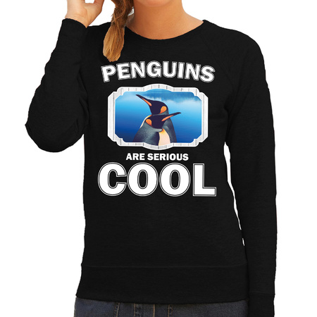 Animal penguins are cool sweater black for women