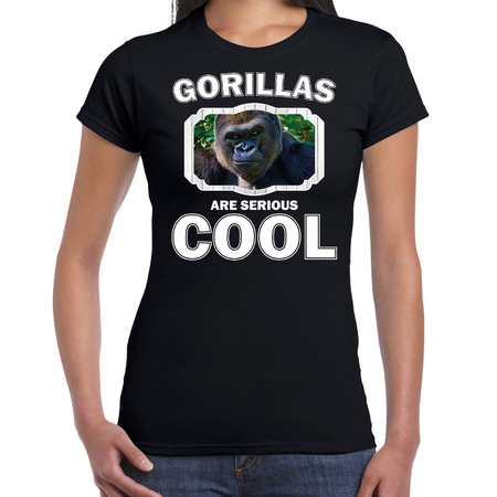 Animal gorillas are cool t-shirt black for women