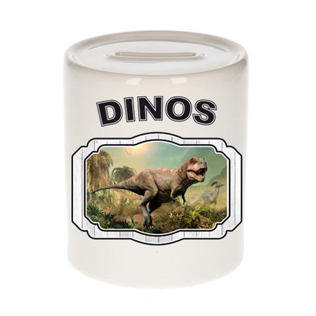 Animal t-rex dino money box white 300 ml