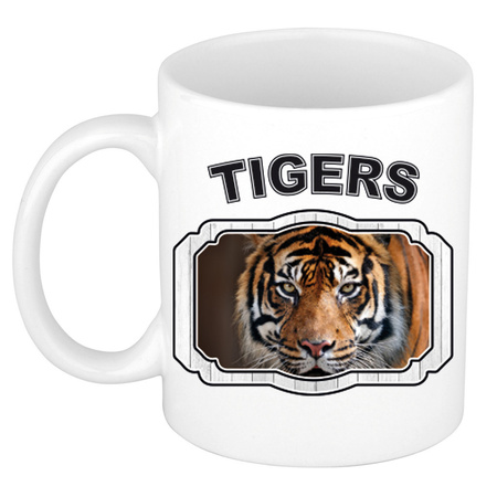 Animal tigers mug / cup white 300 ml
