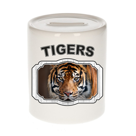 Animal tigers money box white 300 ml