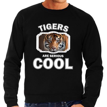 Sweater tigers are serious cool zwart heren - tijgers/ tijger trui