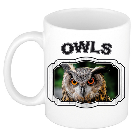 Animal owls mug / cup white 300 ml
