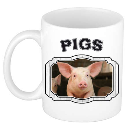 Animal pigs mug / cup white 300 ml