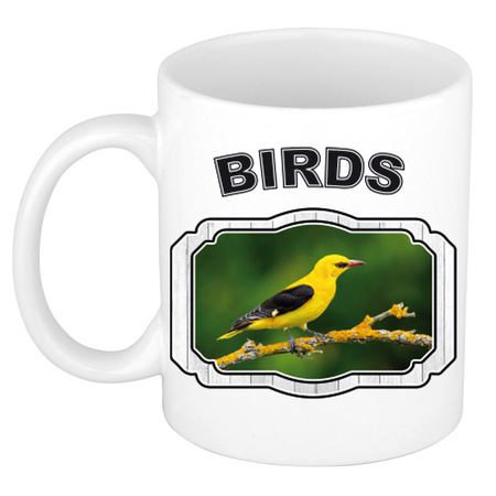 Animal oriole birds mug / cup white 300 ml