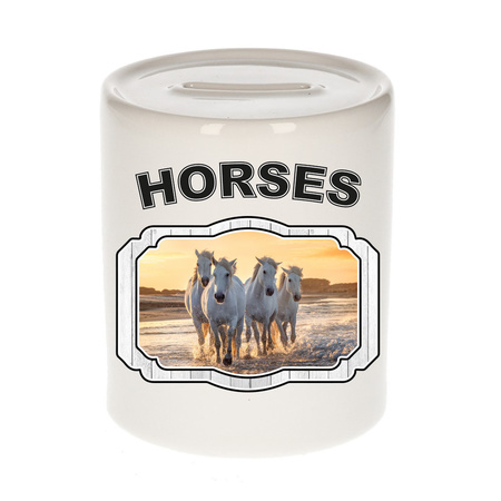 Dieren liefhebber wit paard spaarpot - paarden cadeau