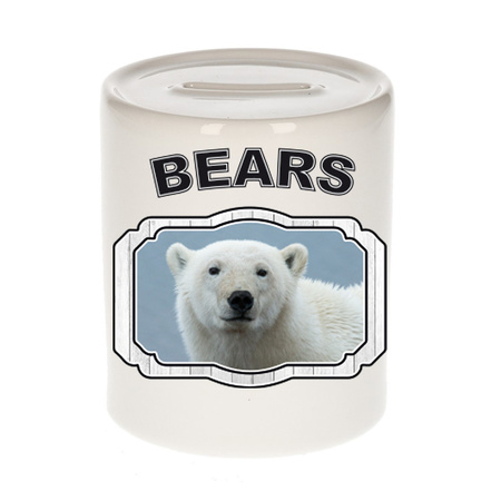 Animal polar bear money box white 300 ml