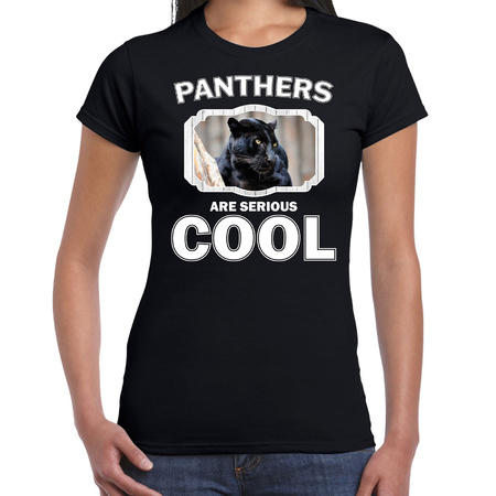 T-shirt panthers are serious cool zwart dames - panters/ zwarte panter shirt
